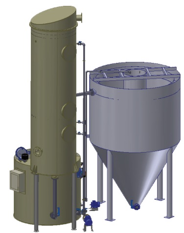 Biogas scrubber - desulfurization