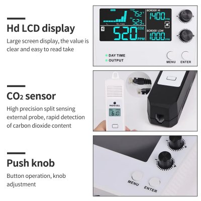 (kuva kohteelle) Automaattinen CO2-pitoisuuden säätö kasvihuonekasveille