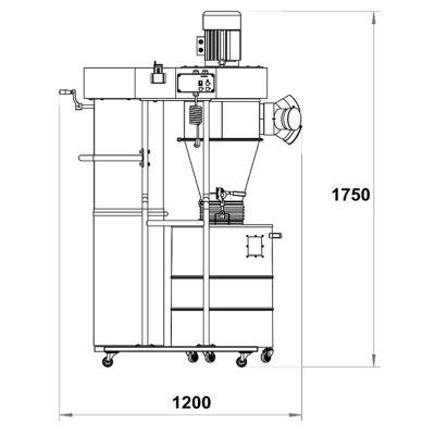 (kuva kohteelle) Sahanpurun poistolaite 1450m3/h