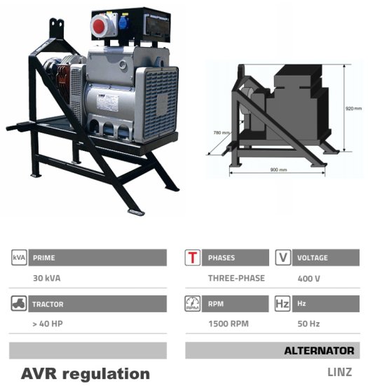 (kuva kohteelle) Traktori-generaattori TF40 AVR - 40KVA