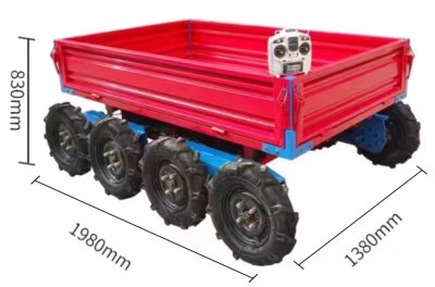 (kuva kohteelle) Sähkötraktori kauko-ohjattava alusta MA-8x8