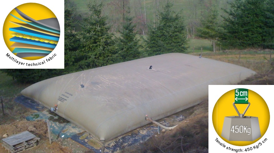 Urine Flexible slurry tank 100 m3 - Click Image to Close